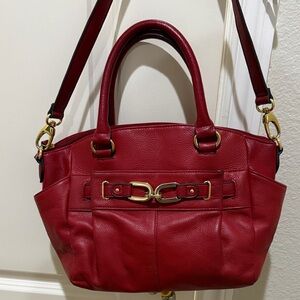 Naturalizer Red Leather Shoulder Bag